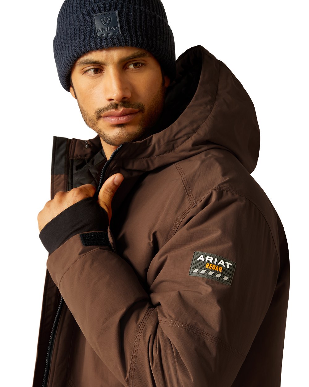 Aztec Coloured Ariat Rebar Cordura Ripstop Insulated Jacket On A White Background