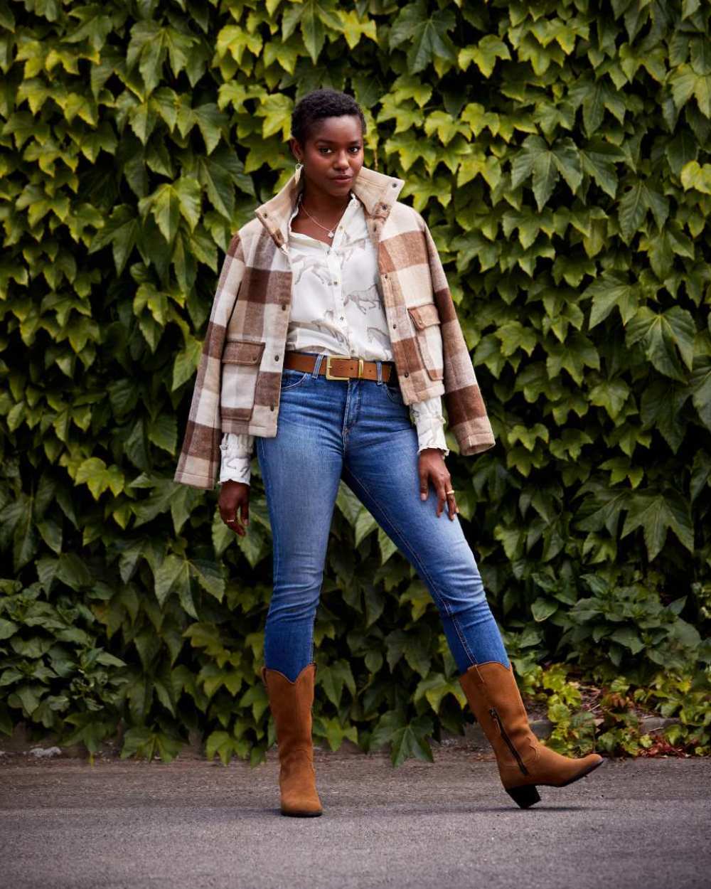 Carmel Suede Coloured Ariat Womens Addison Boot on street background 