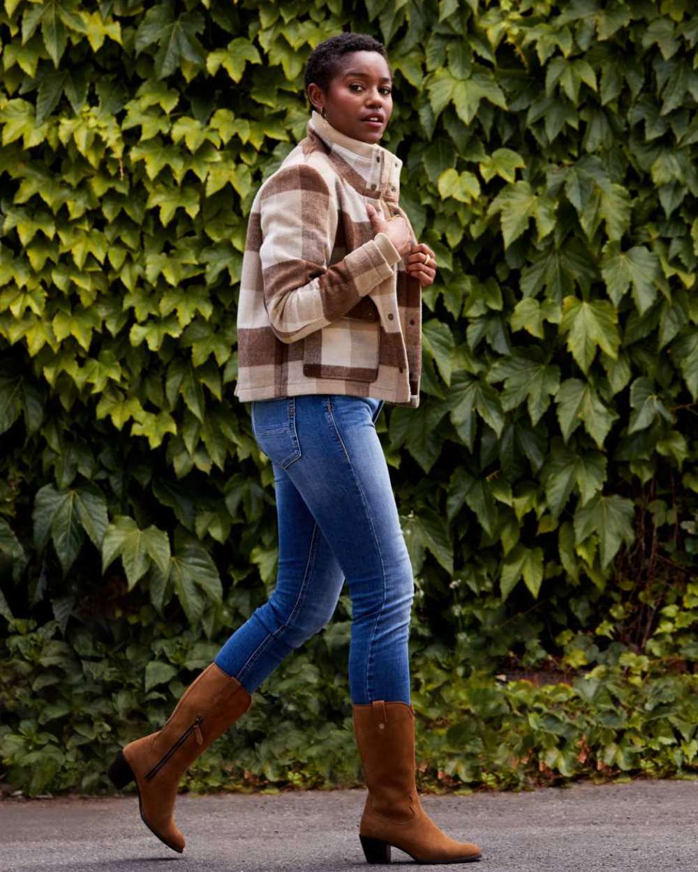 Carmel Suede Coloured Ariat Womens Addison Boot on street background 