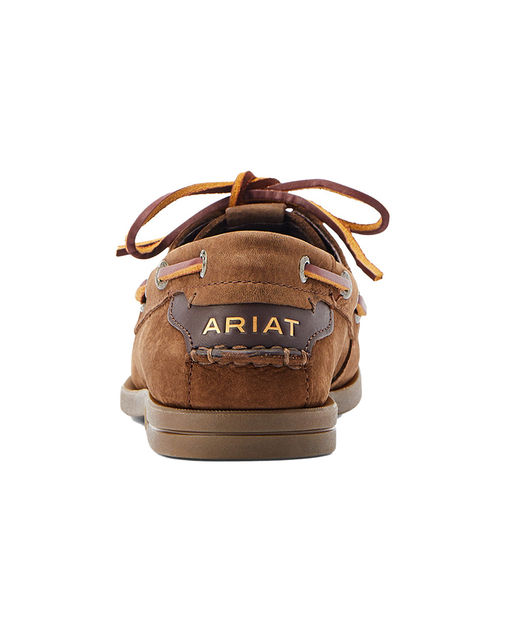 Chocolate Brown coloured Ariat Womens Antigua Boat Shoes on White background 