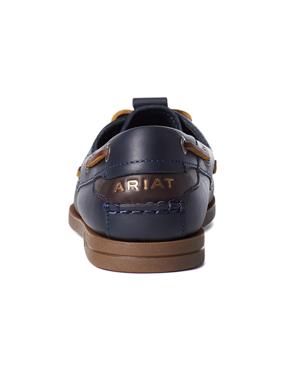 True Navy coloured Ariat Womens Antigua Boat Shoes on white background 