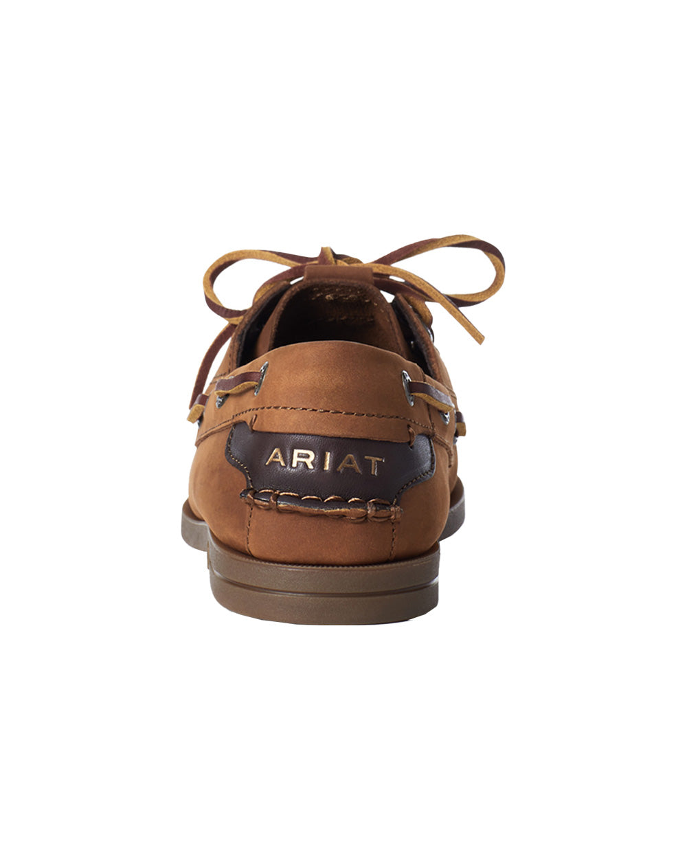 Walnut coloured Ariat Womens Antigua Boat Shoes on White background 