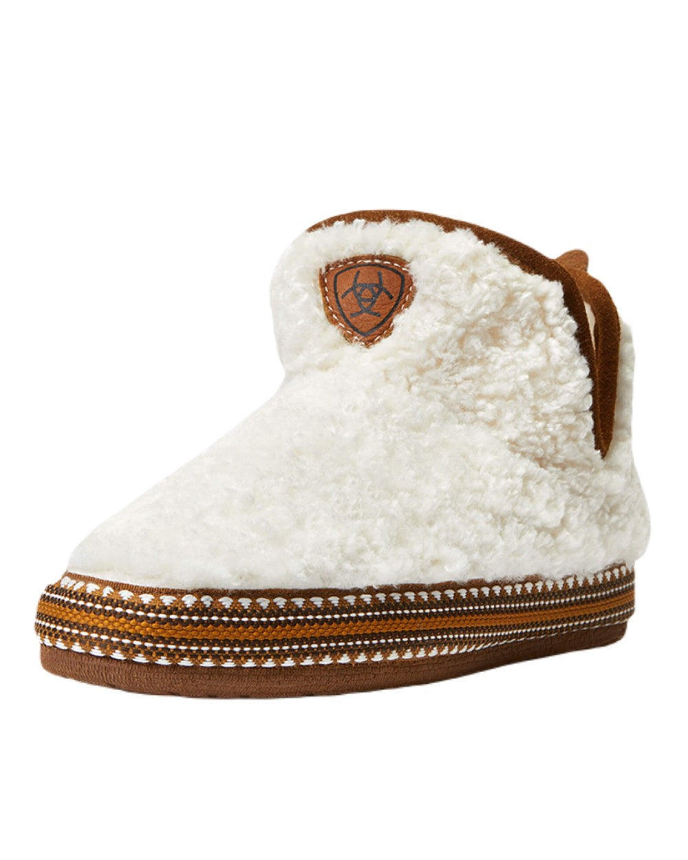 Appaloosa Print Coloured Ariat Womens Bootie Slipper On A White Background 