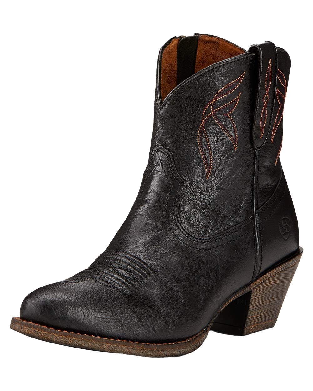 Black coloured Ariat Womens Darlin Western Boot on White background 