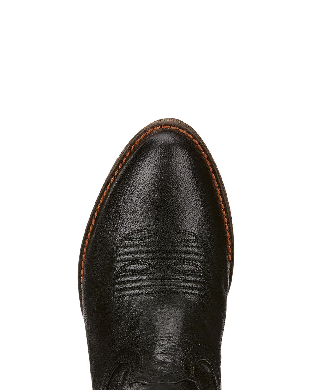 Black coloured Ariat Womens Darlin Western Boot Toe on White background 