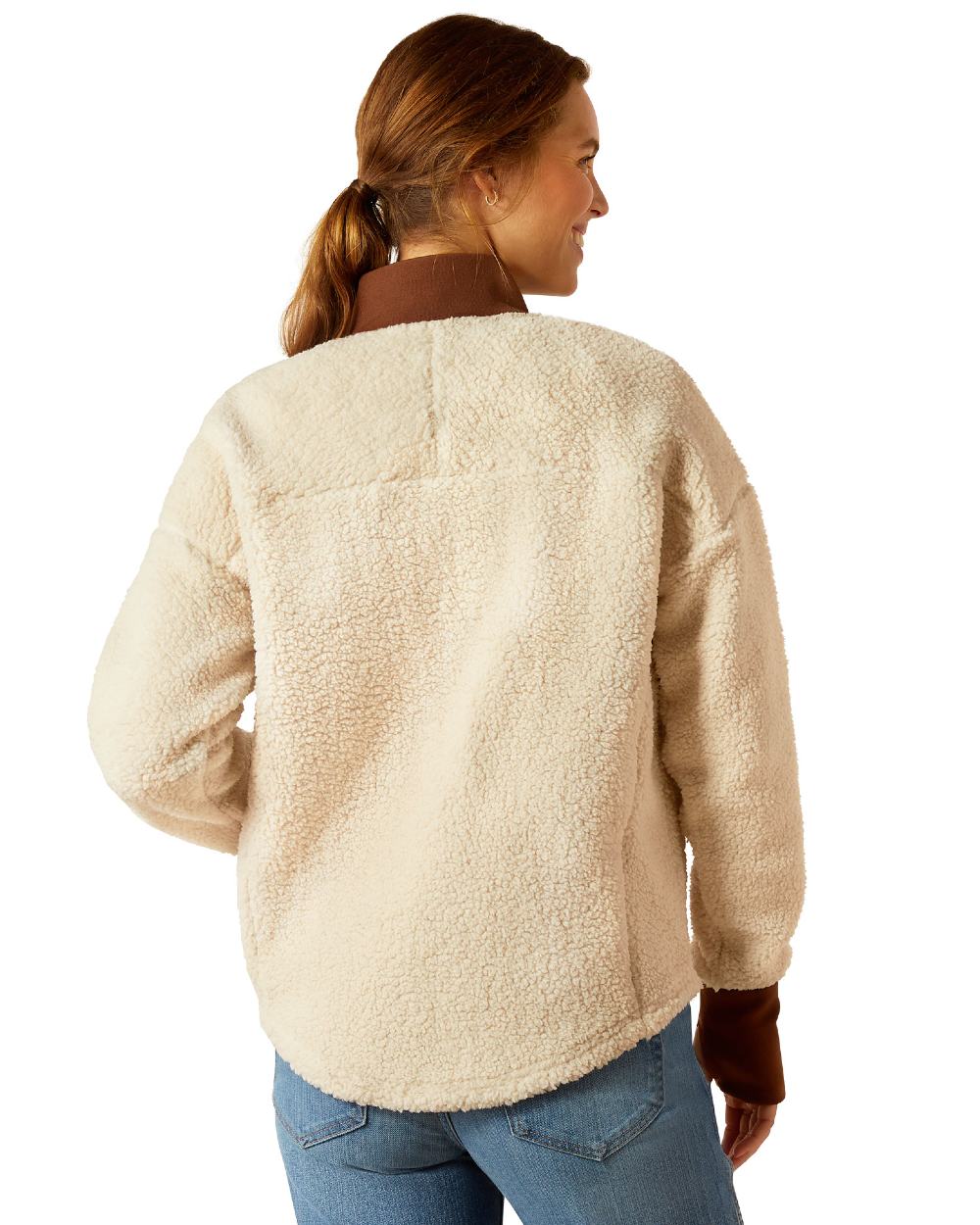 Natural Soft Silt Coloured Ariat Womens Doyen Sweatshirt On A White Background