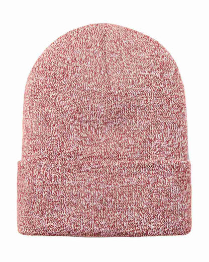 Burgundy Coloured Ariat Womens Rebar Beanie On A White Background 