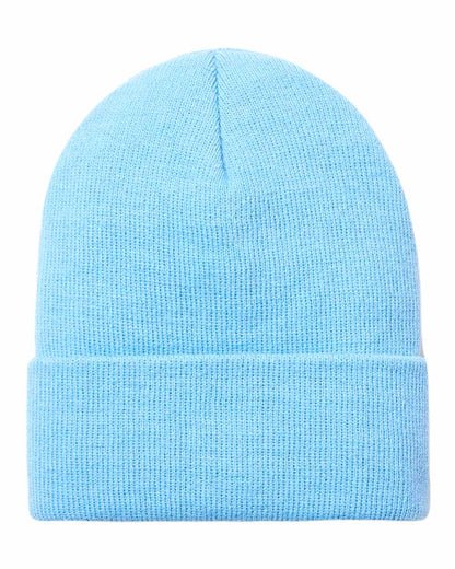 Carolina Blue Coloured Ariat Womens Rebar Beanie On A White Background 