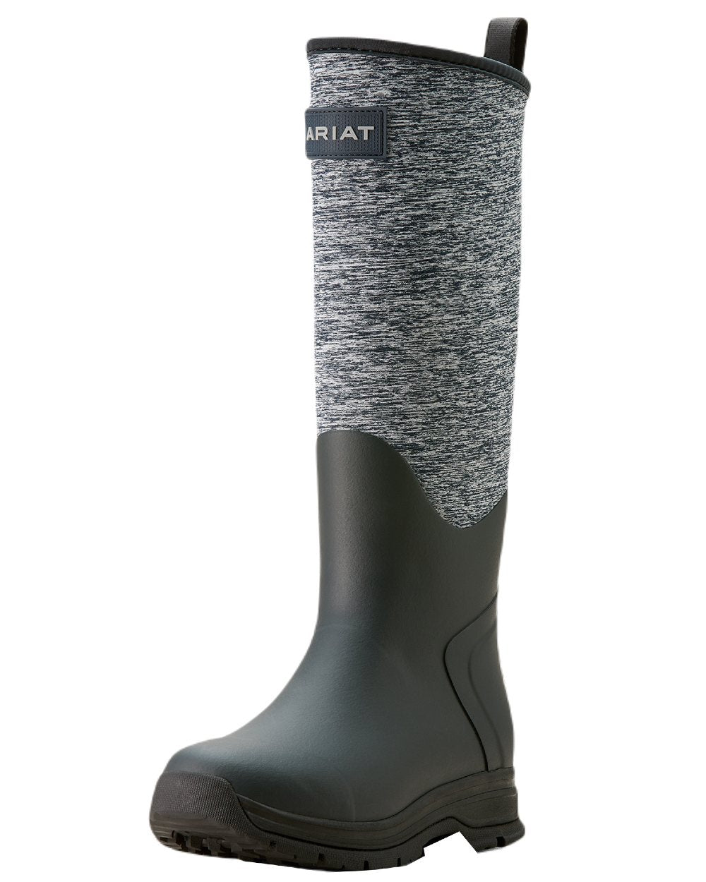 Navy Heather Coloured Ariat Womens Swinbrook Rubber Boot On A White Background