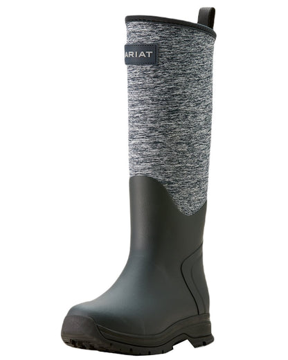 Navy Heather Coloured Ariat Womens Swinbrook Rubber Boot On A White Background