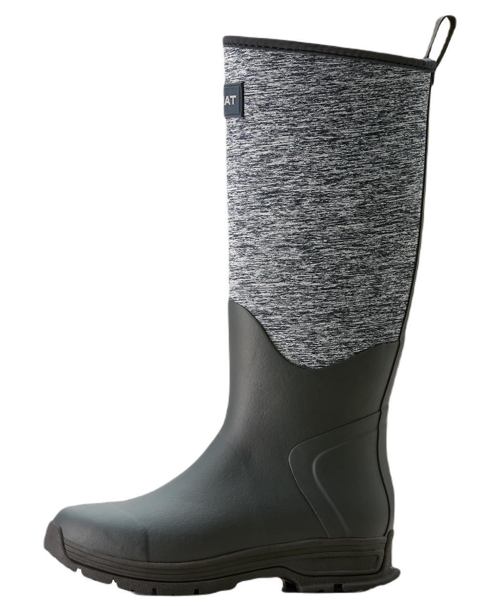 Navy Heather Coloured Ariat Womens Swinbrook Rubber Boot On A White Background