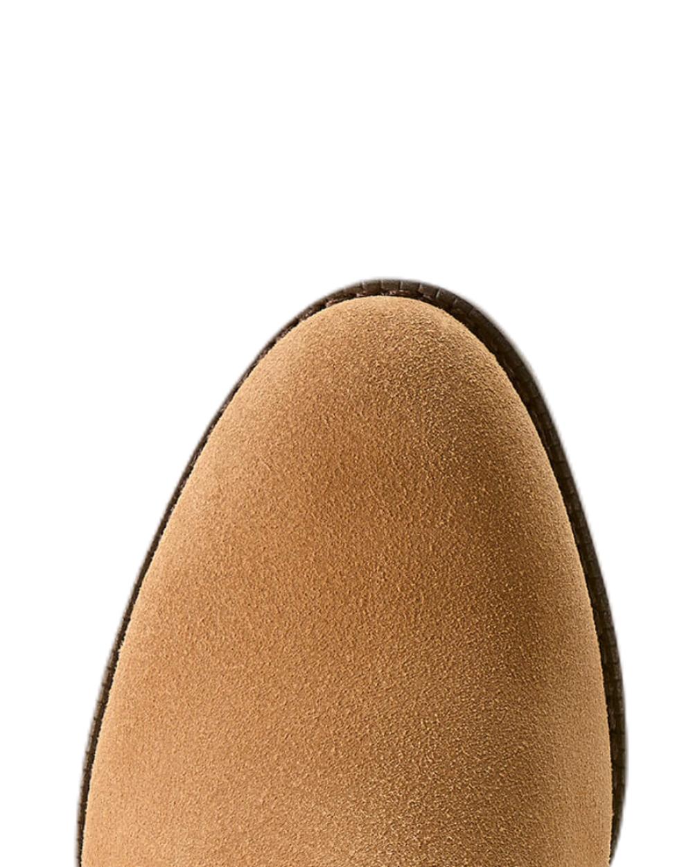 Carmel Suede Coloured Ariat Womens Tilbury Boot On A White Background 