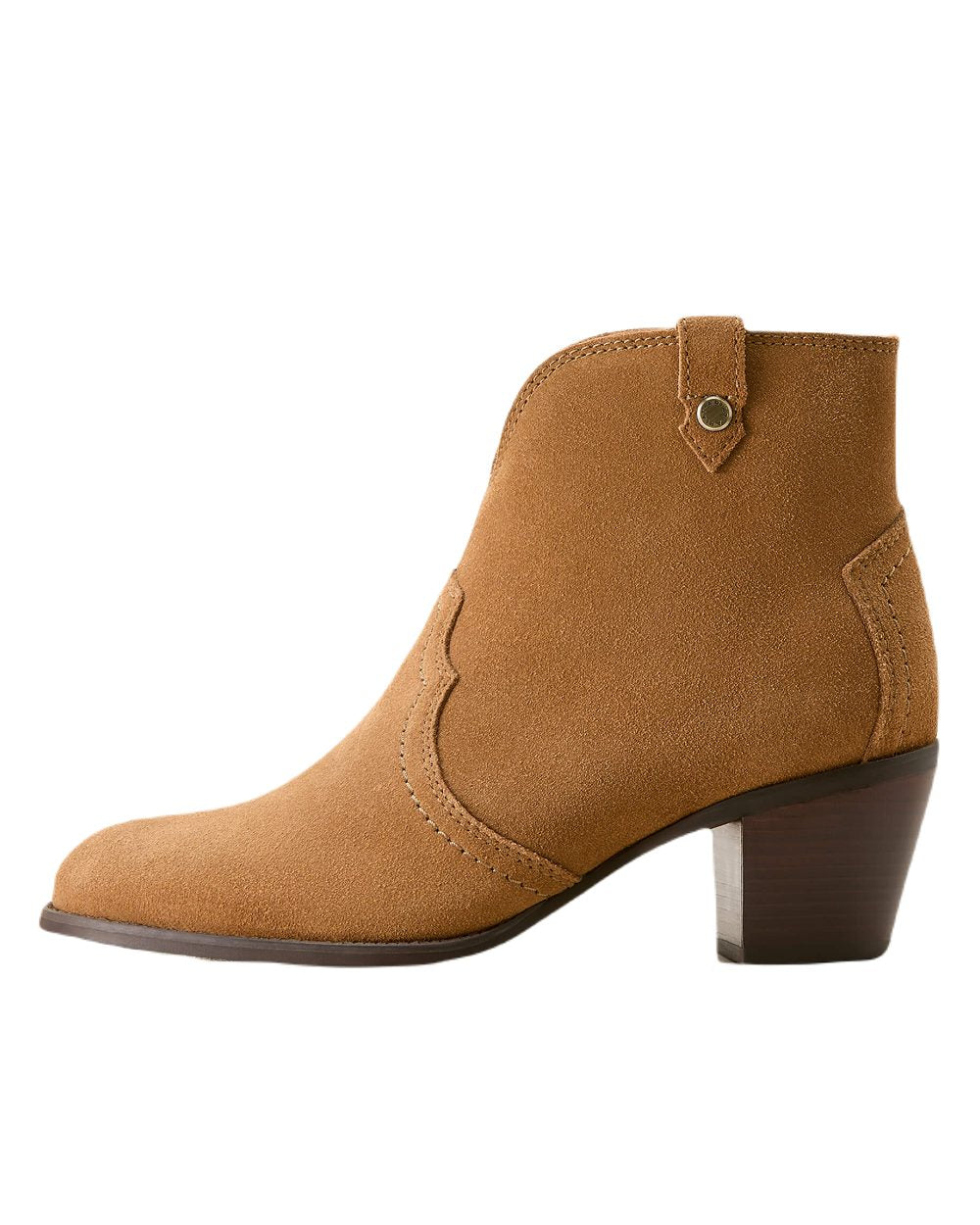 Carmel Suede Coloured Ariat Womens Tilbury Boot On A White Background 