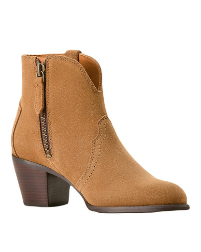 Carmel Suede Coloured Ariat Womens Tilbury Boot On A White Background 