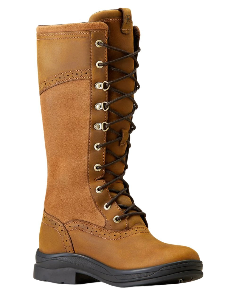 Weathered Brown Coloured Ariat Womens Wythburn II Waterproof Boots On A White Background 