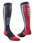 Navy/Red Coloured AriatTEK Slimline Performance Socks On A White Background #colour_navy-red