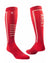 Red Bud/Party Punch Coloured AriatTEK Slimline Performance Socks On A White Background #colour_red-bud-party-punch