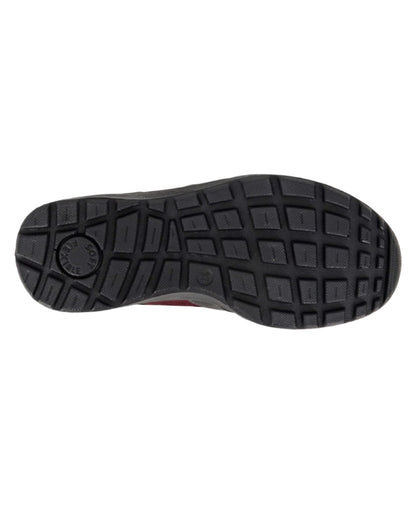 Grey Burgundy Coloured Aztrek Womens Glyndwr Waterproof Trail Shoes on White Background
