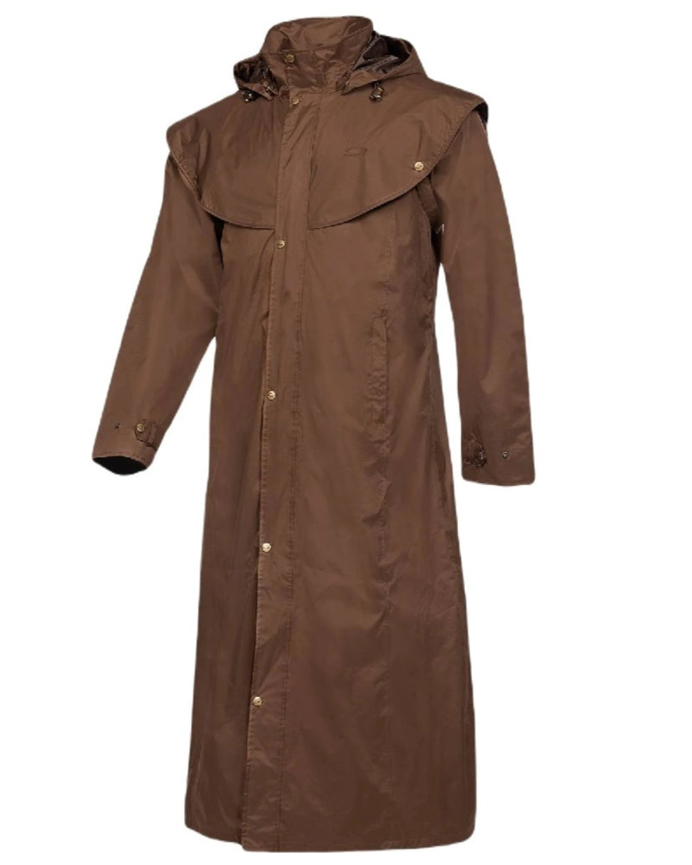 Brown Coloured Baleno Newbury Waterproof Long Coat On A White Background 