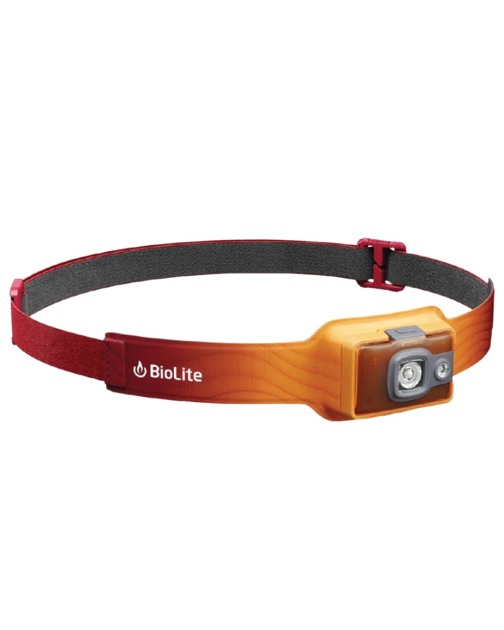 Ember Yellow Coloured BioLite Ultra-lightweight USB Headlamp 325 On A White Background 