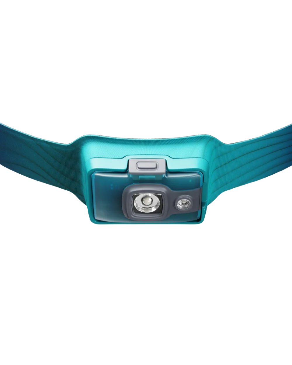 Ocean Teal Coloured BioLite Ultra-lightweight USB Headlamp 325 On A White Background 