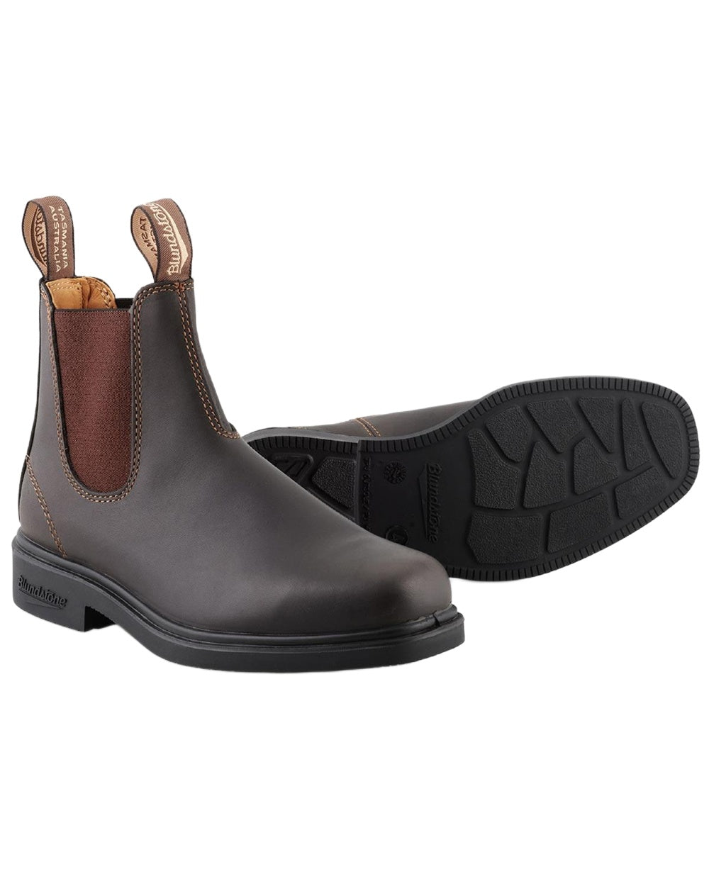 Brown Coloured Blundstone 067 Brown Leather Chelsea Boots on White Background
