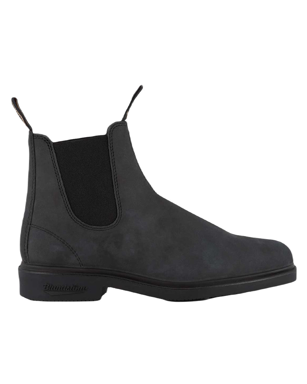 Rustic Black Coloured Blundstone 1308 Rustic Black Leather Chelsea Boots On A White Background