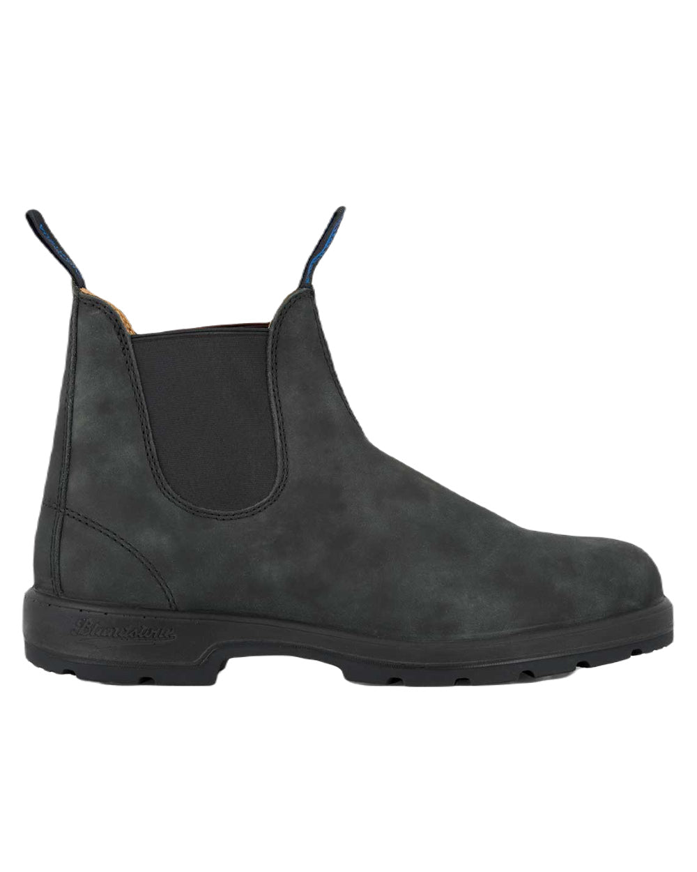 Rustic Black Coloured Blundstone 1478 Rustic Black Leather Chelsea Boots On A White Background 