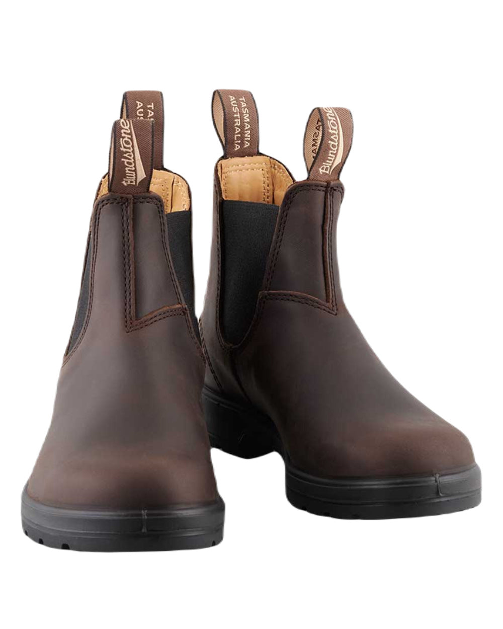Brown Coloured Blundstone 2340 Brown Leather Chelsea Boots On A White Background 