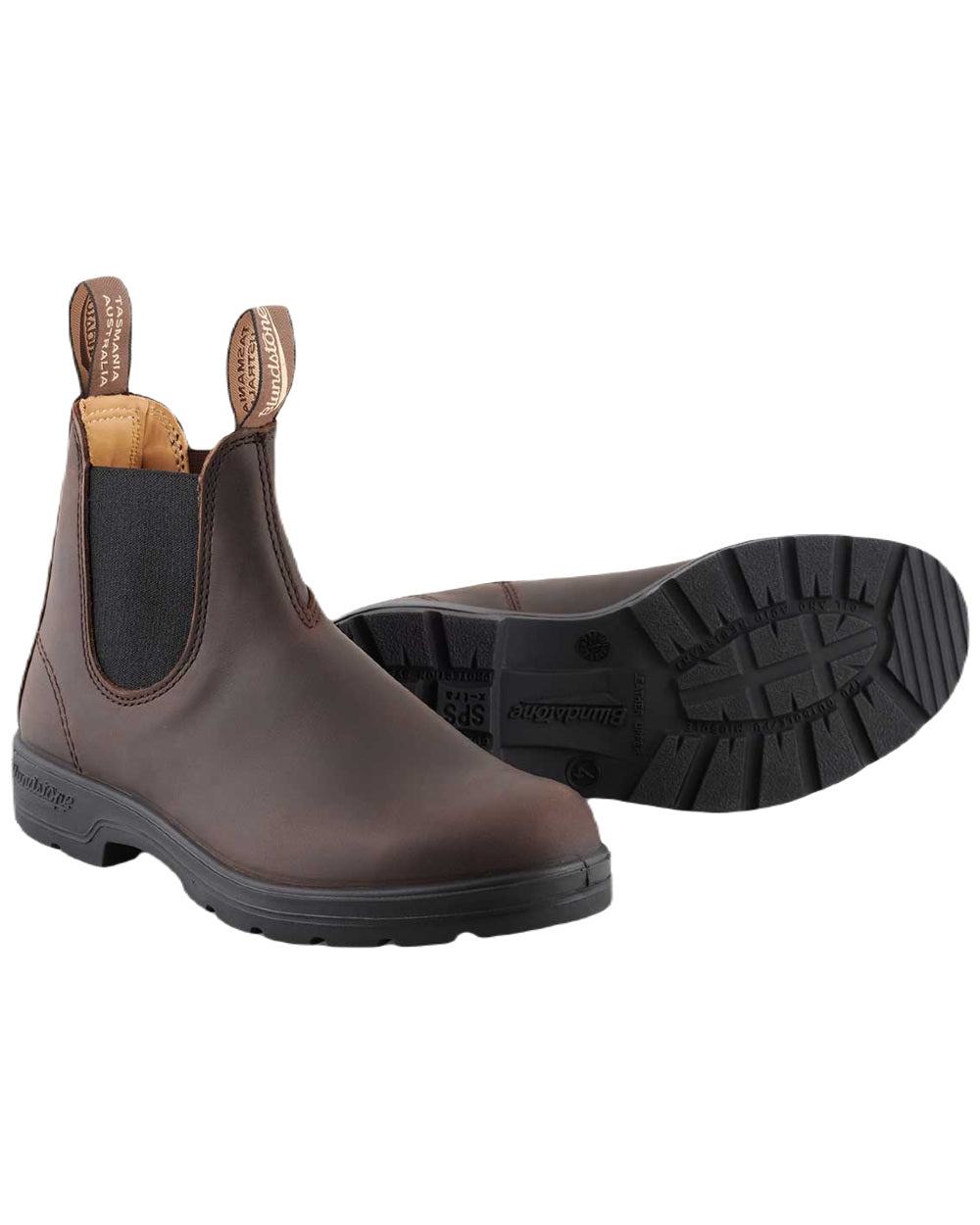 Brown Coloured Blundstone 2340 Brown Leather Chelsea Boots On A White Background 