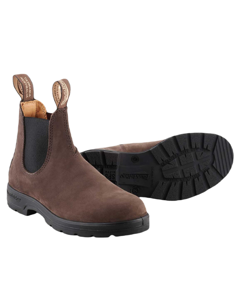 Brown Nubuck Coloured Blundstone 2345 Brown Nubuck Chelsea Boots On A White Background 