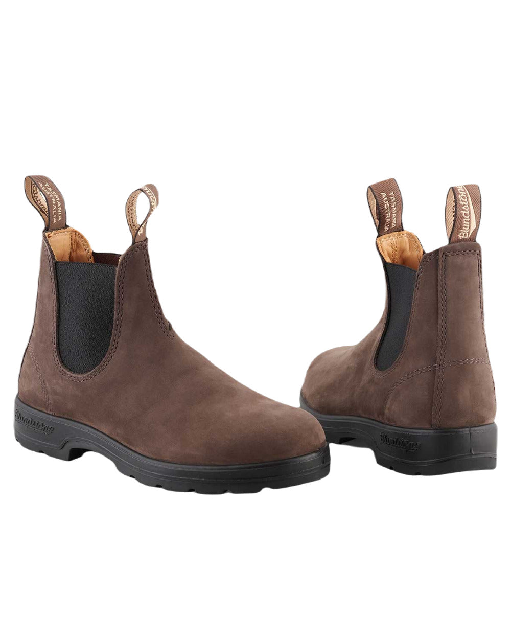 Brown Nubuck Coloured Blundstone 2345 Brown Nubuck Chelsea Boots On A White Background 