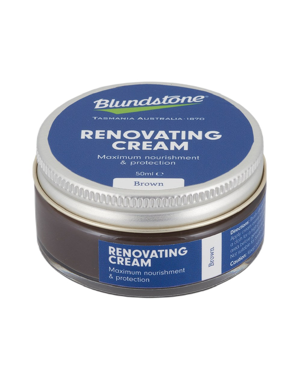 Brown Coloured Blundstone Renovating Cream On A White Background 