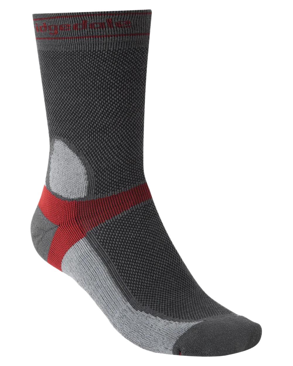 Dark Grey Light Grey Coloured Bridgedale Mens Summer Weight T2 Coolmax Sport Boots on White Background
