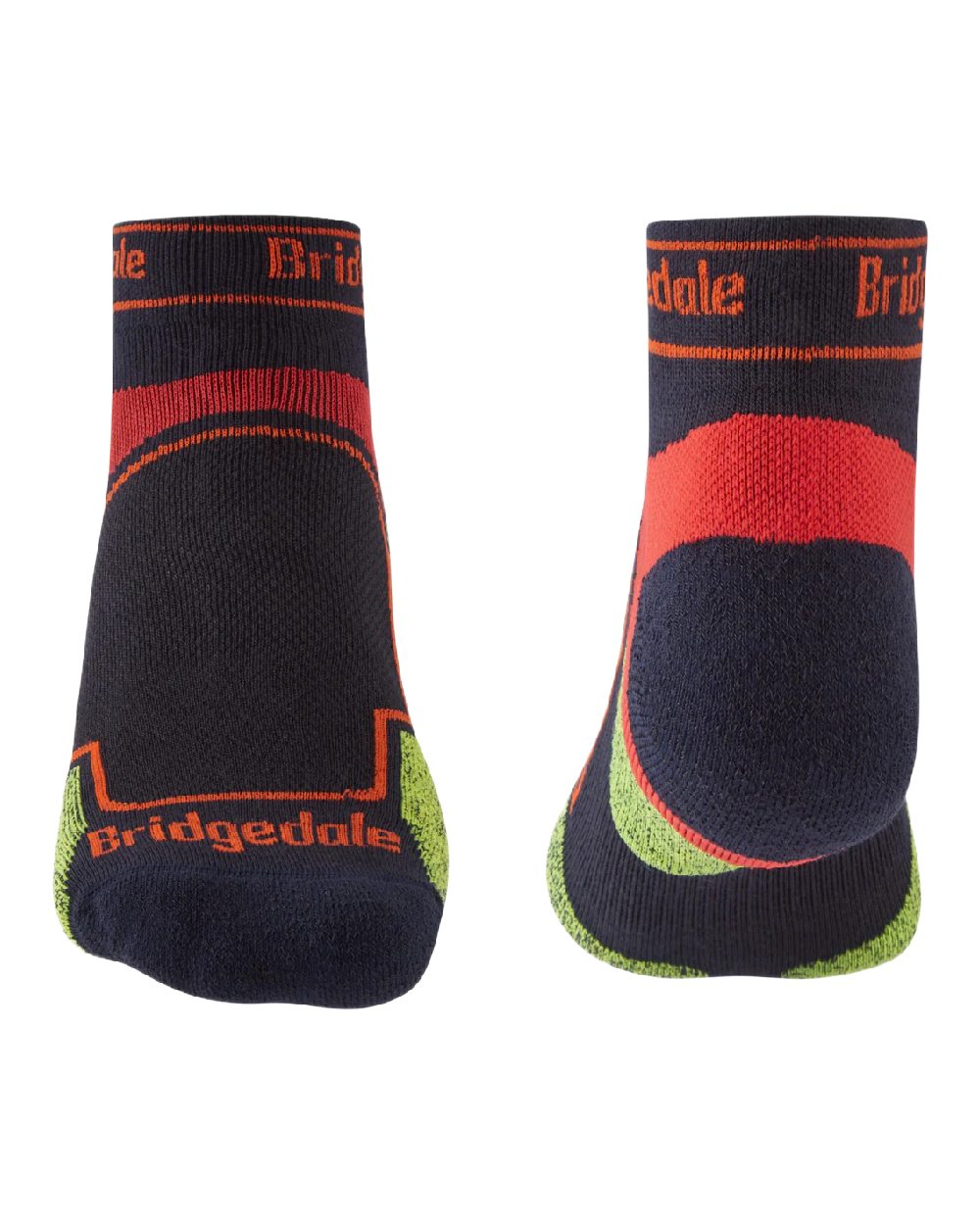 Navy Coloured Bridgedale Mens Ultra Light T2 Coolmax Sport Low on White Background
