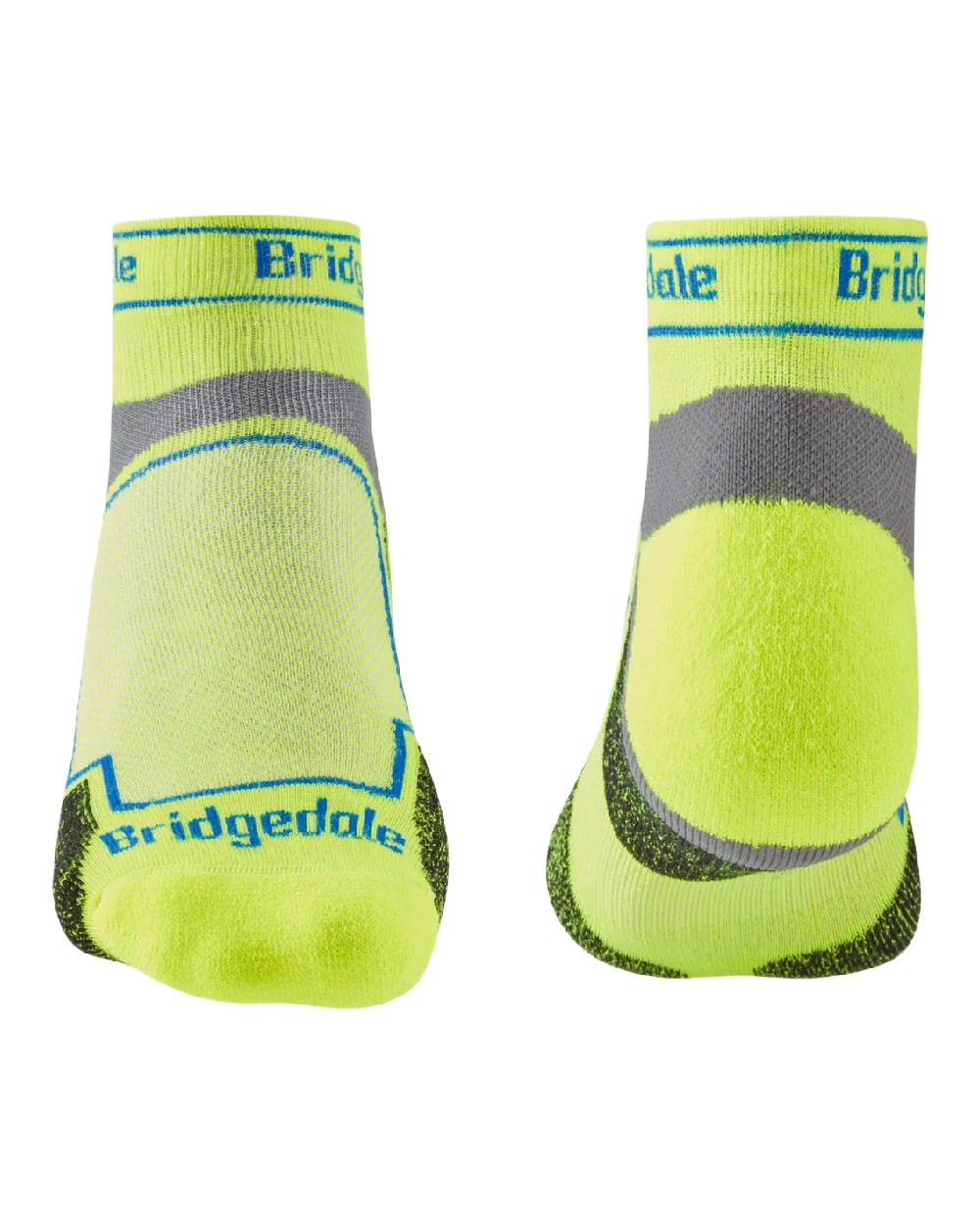 Yellow Coloured Bridgedale Mens Ultra Light T2 Coolmax Sport Low on White Background
