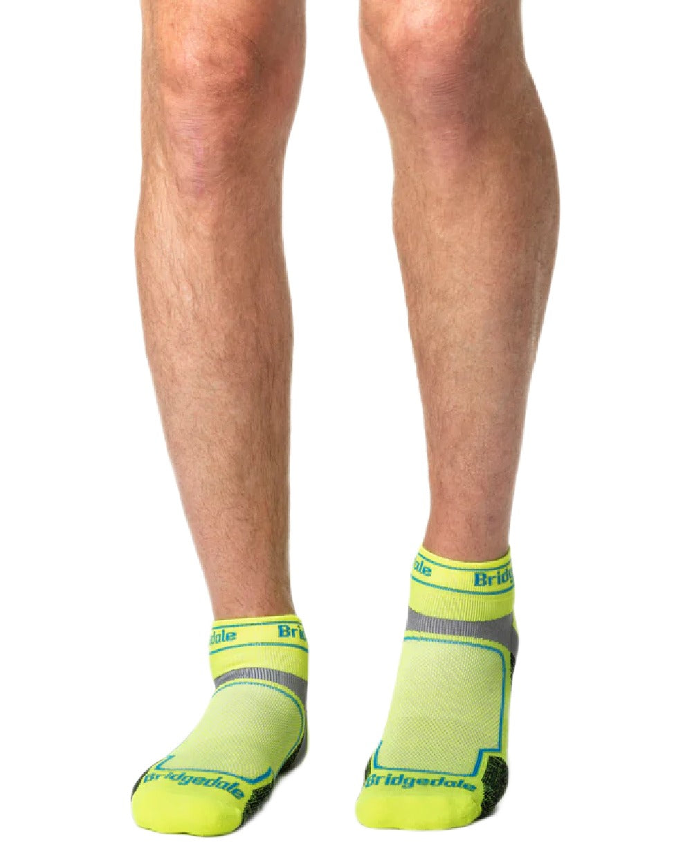 Yellow Coloured Bridgedale Mens Ultra Light T2 Coolmax Sport Low on White Background
