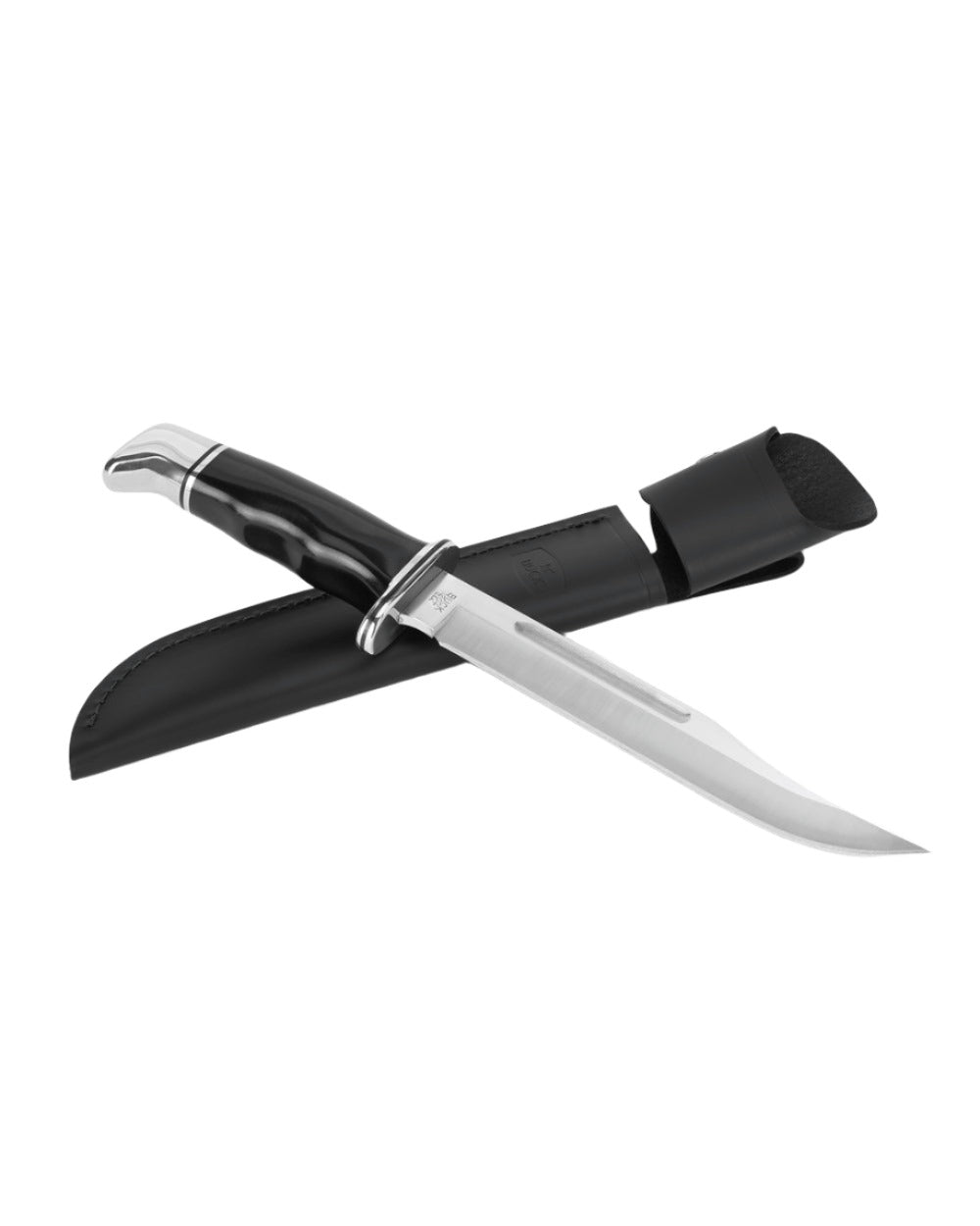 Black Coloured Buck General Knife On A White Background