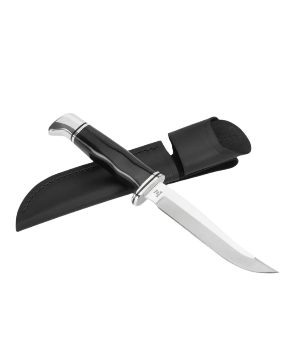 Black coloured Buck Pathfinder Knife on white background 