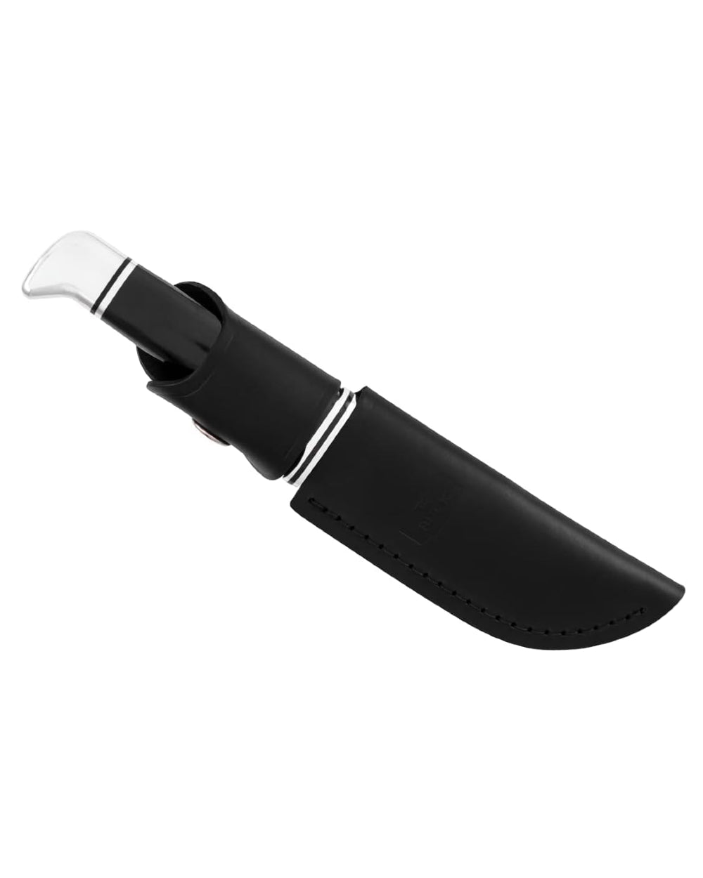 Black coloured Buck Skinner Knife on white background 