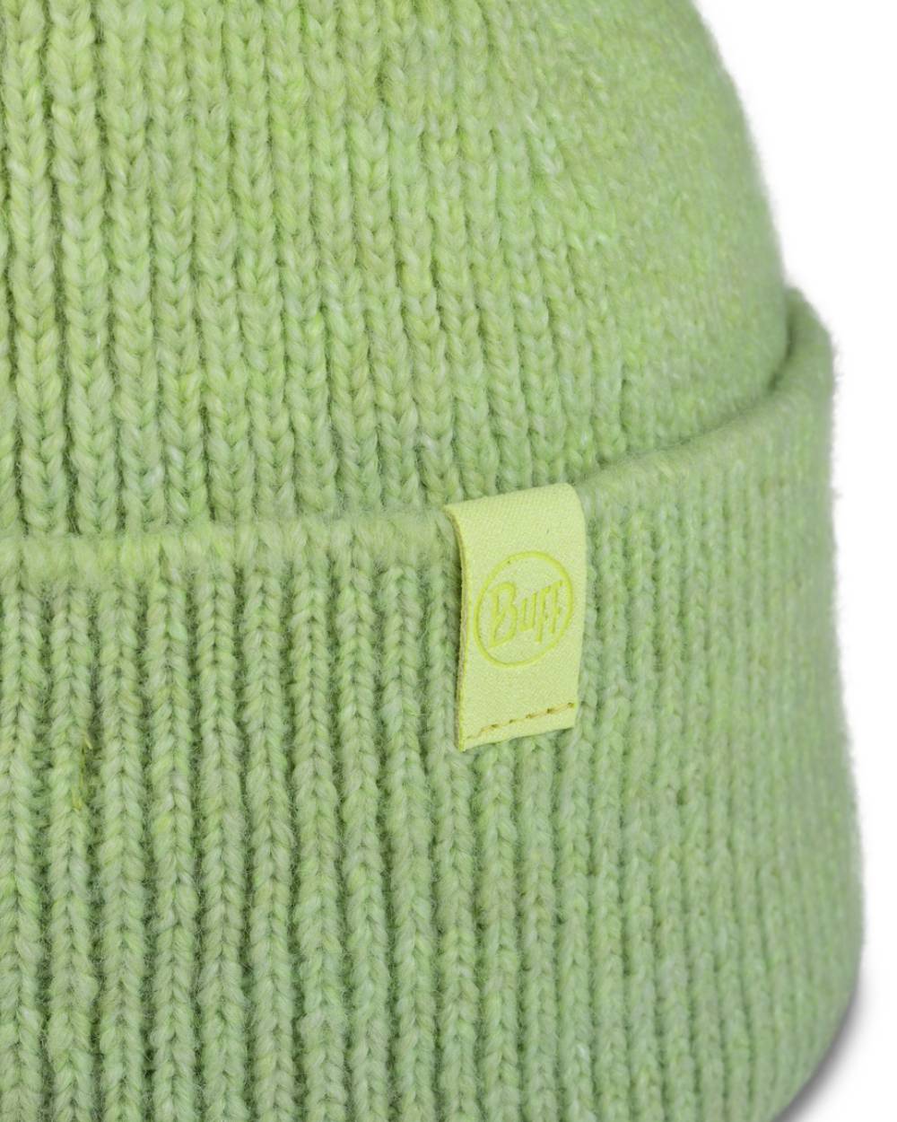 Opaline Coloured Buff Knitted Marin Beanie On A White Background 