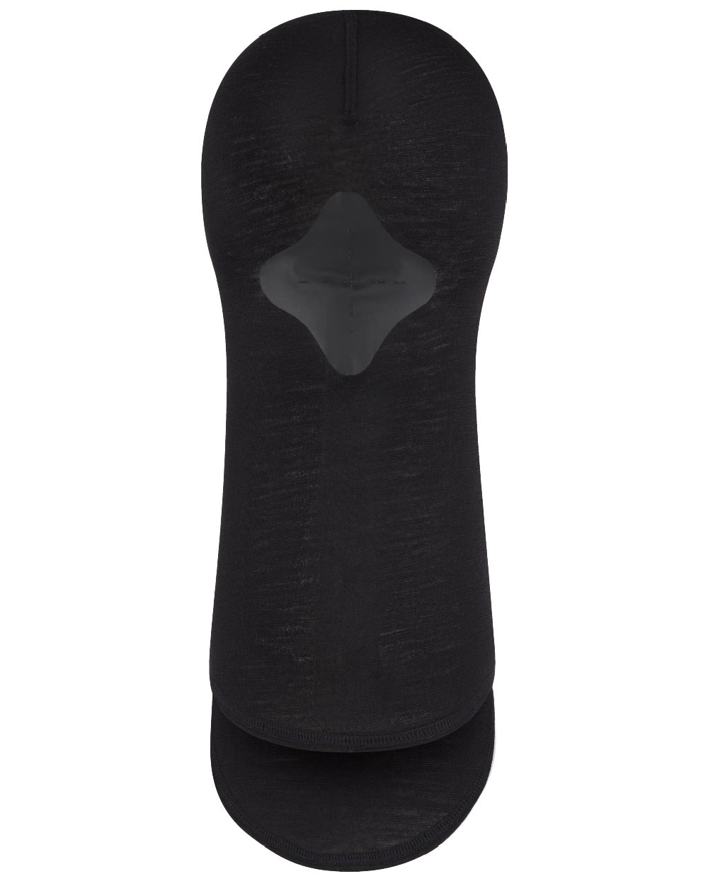 Black Coloured Buff Merino Lightweight Balaclava On A White Background 