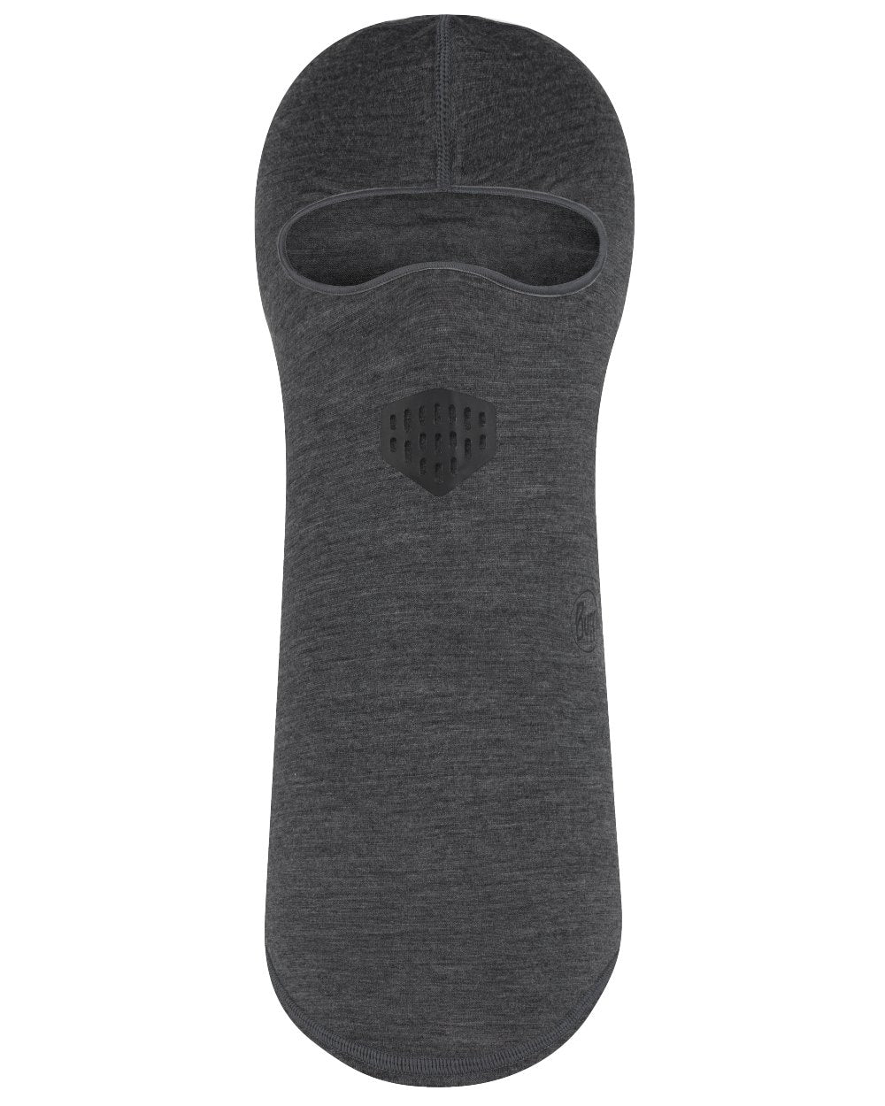 Grey Coloured Buff Merino Lightweight Balaclava On A White Background 