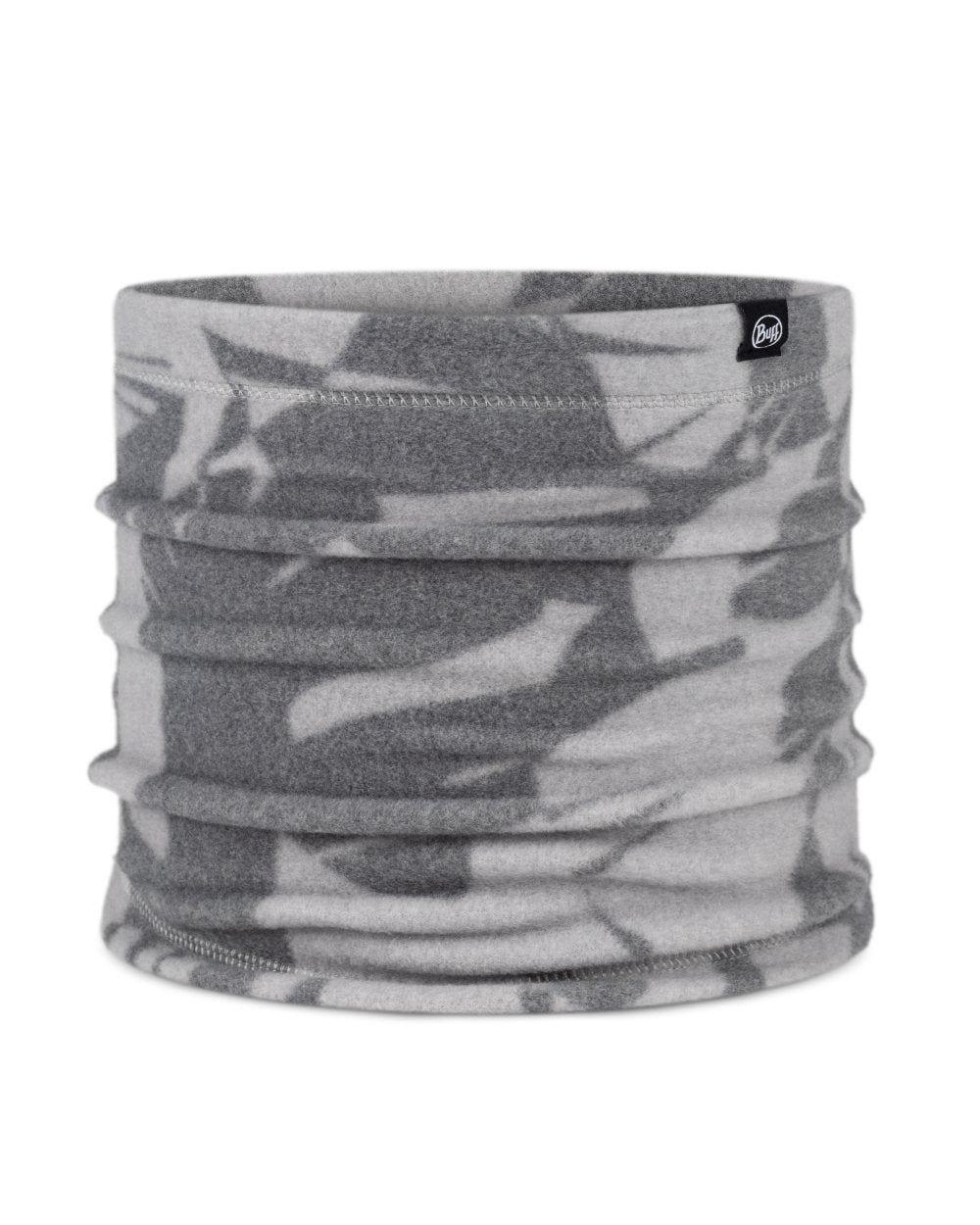 Bondu Grey Coloured Buff Polar Prints Neck Warmer On A White Background 