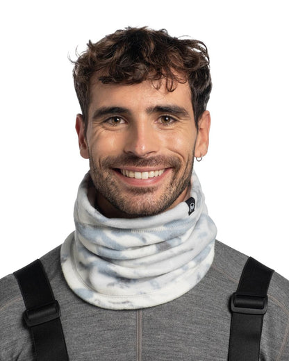 Comat Snow Coloured Buff Polar Prints Neck Warmer On A White Background 