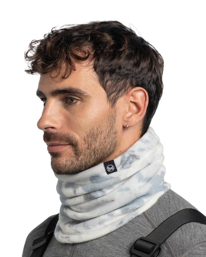 Comat Snow Coloured Buff Polar Prints Neck Warmer On A White Background 