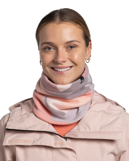 Sunif Multi Coloured Buff Polar Prints Neck Warmer On A White Background 