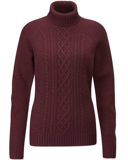Alan Paine Brightmere Ladies Roll Neck In Bordeaux 