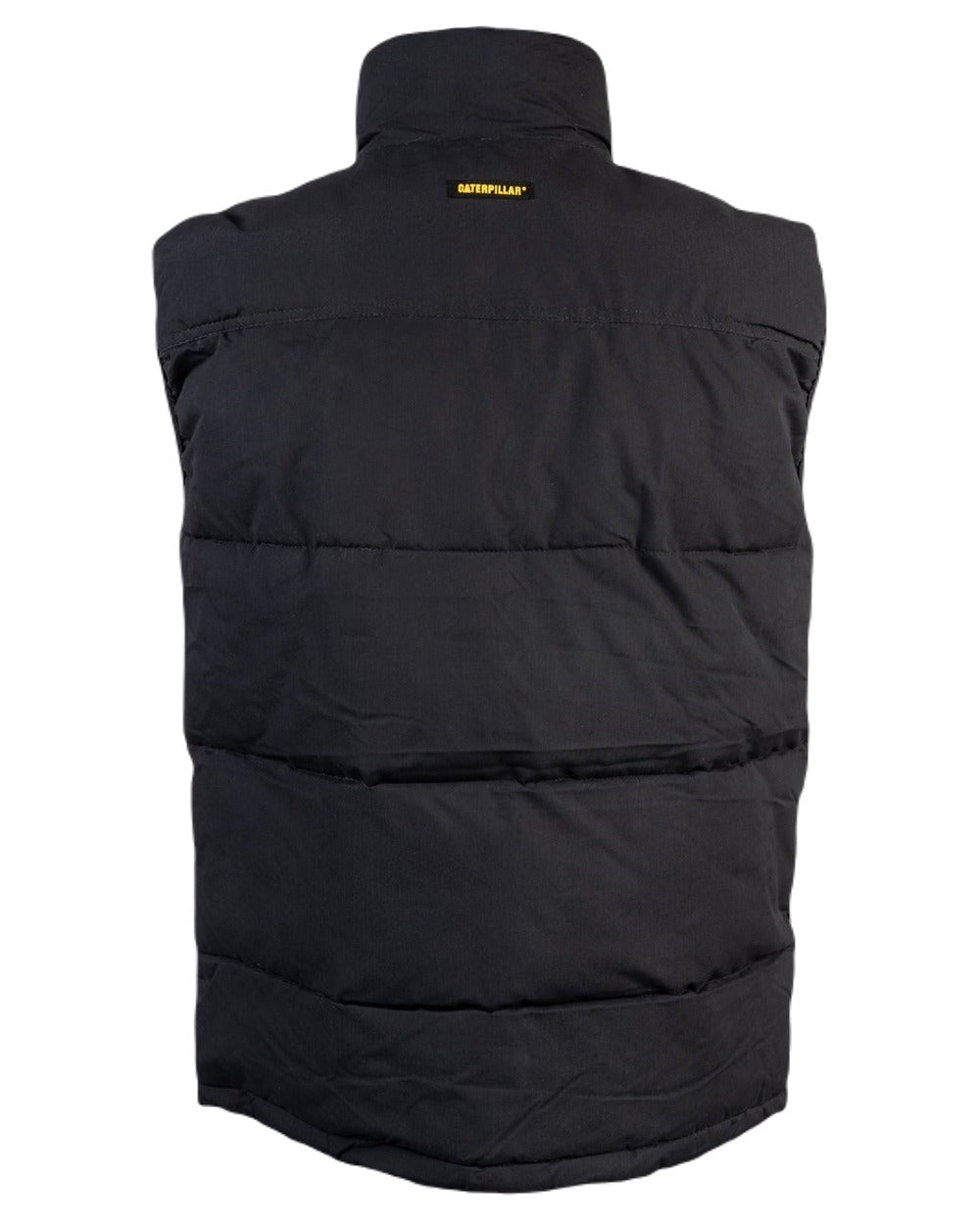 Black Coloured Caterpillar Arctic Zone Vest on White Background
