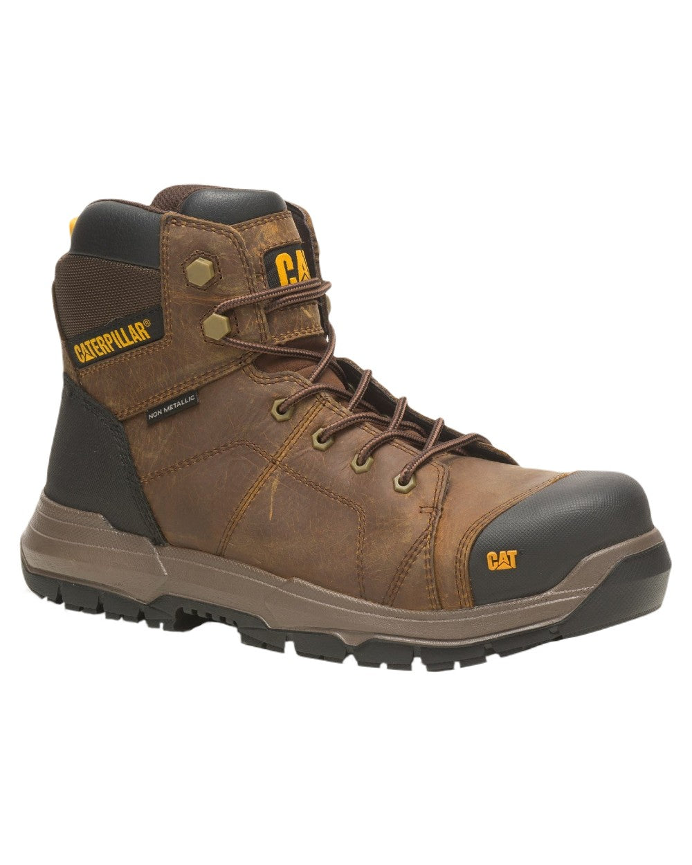 Pyramid Coloured Caterpillar Crossrail 2.0 Safety Boots on White Background
